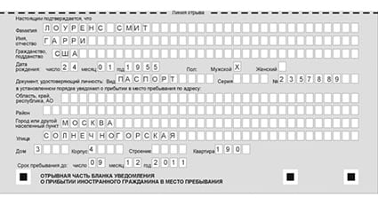 временная регистрация в Малой Вишере